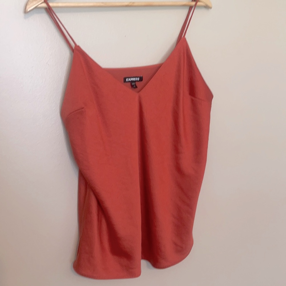 Express Burnt Orange Silky Camisole, size L gently worn